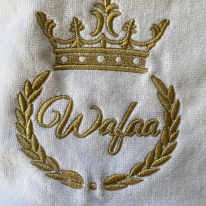 peignoir femme personnalisé Maroc velours brodé